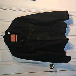 BLACK LEVI DENIM JACKET 2XL